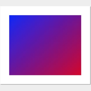 Blue to Red Diagonal Gradient Posters and Art